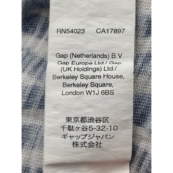 Gap Outlet Womens Medium Blue White Geometric Diamond Print V-Neck Maxi Dress - Picture 6 of 7